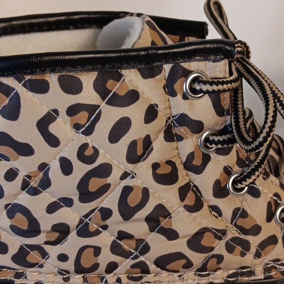 Magellan Quilted Leopard Print Women's Duck Boots - Picture 7 of 8